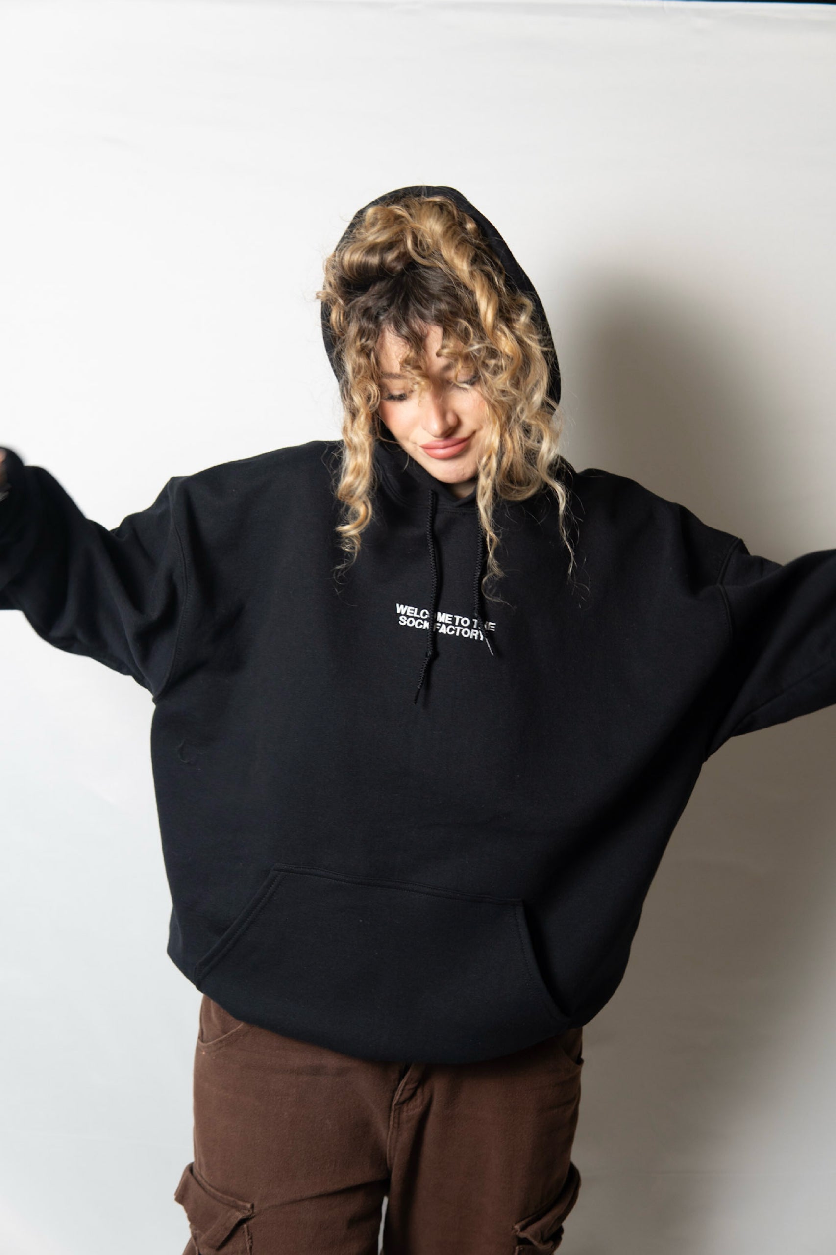 welcome to the sock factory hoodie